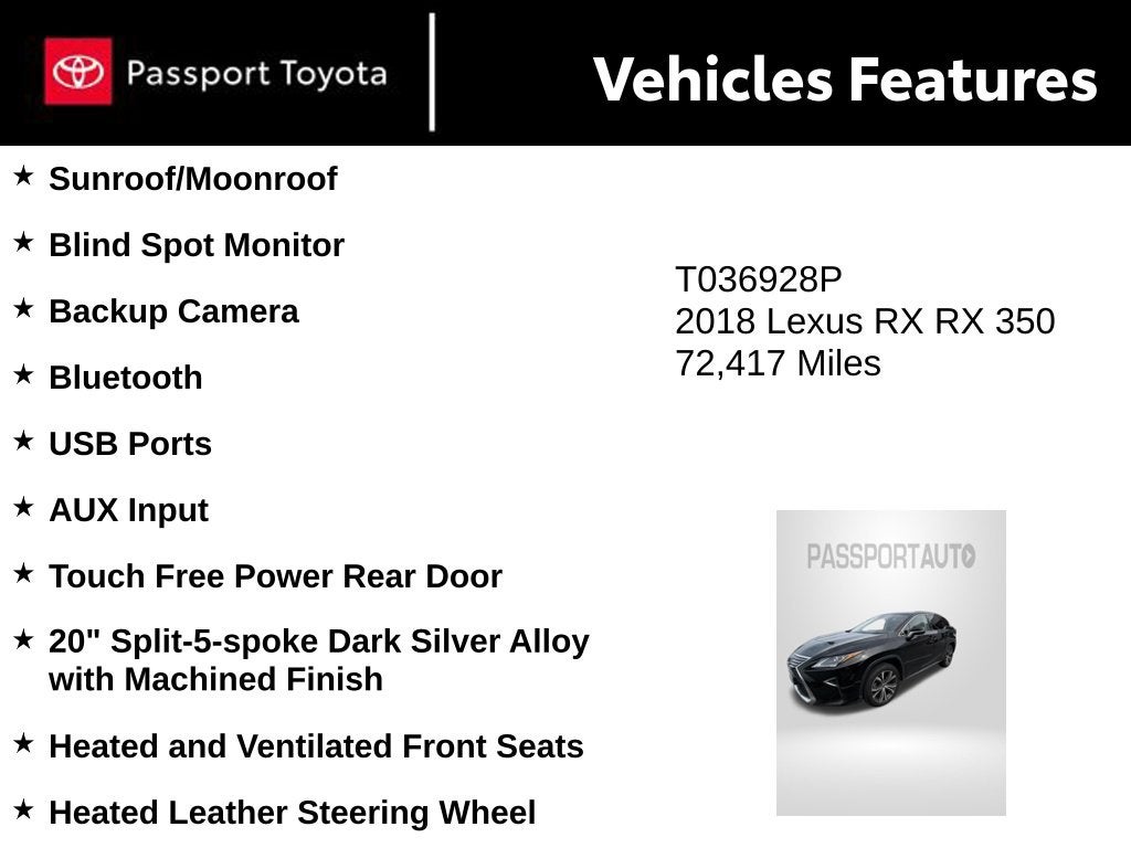 2018 Lexus RX 350